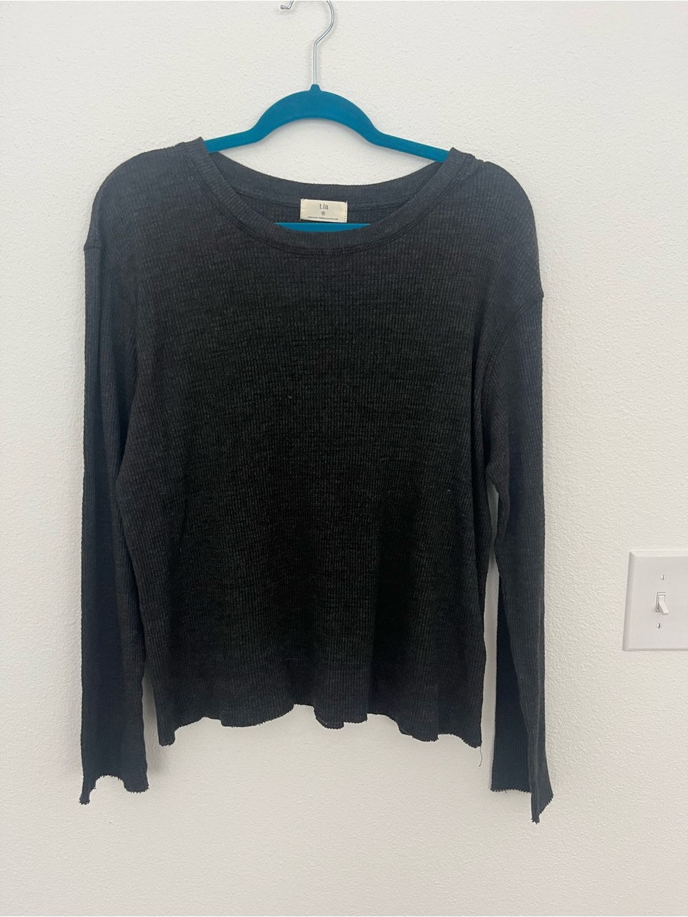 Anthropologie T.la Women's Thermal Top In Grey